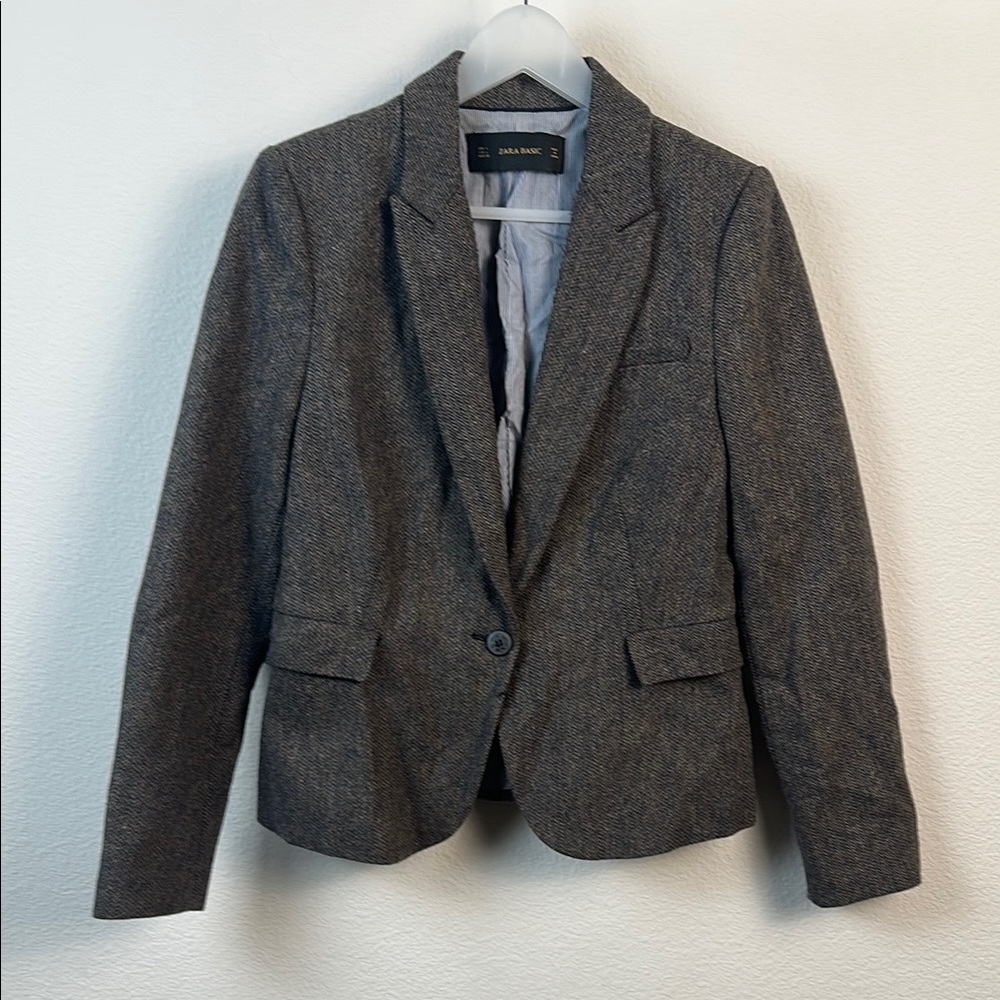 Zara Basic Charcoal Blazer